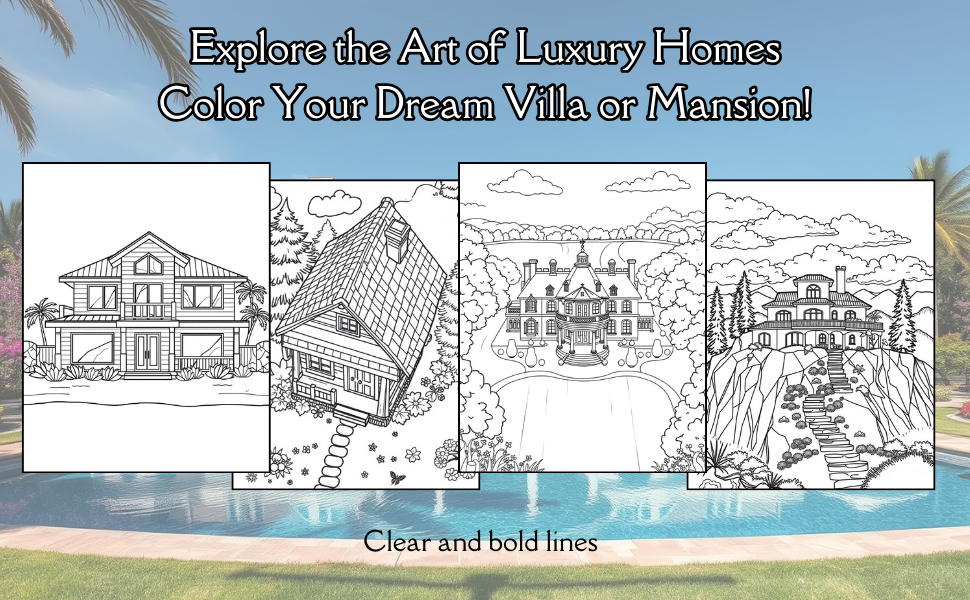 Explore the Art of Luxury Homes β Color Your Dream Villa or Mansion!