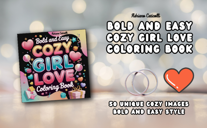 Bold And Easy Cozy Girl Love Coloring Book