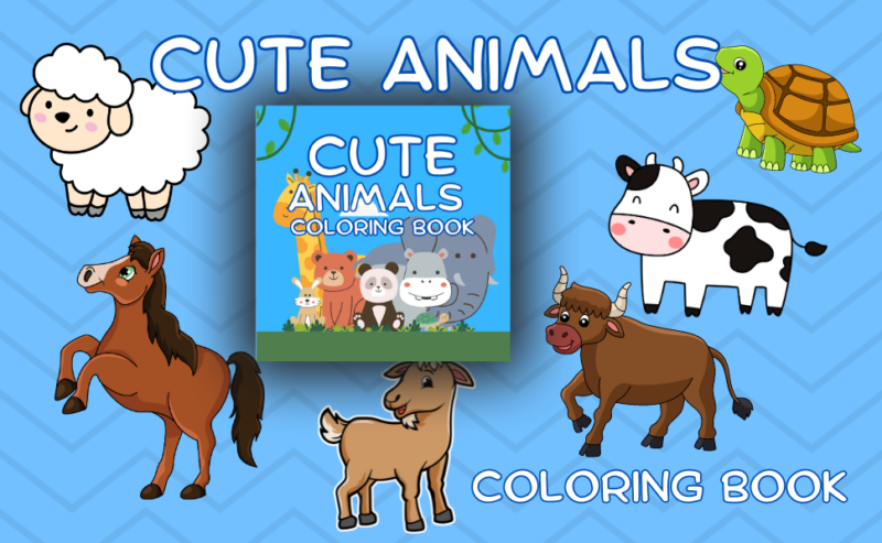 Cute Animals Coloring Book