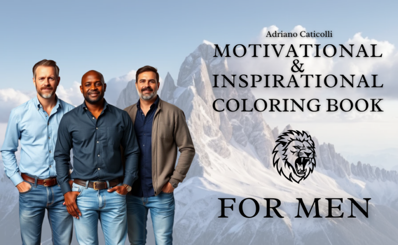 Motivational and Inspirational Coloring Book for Men