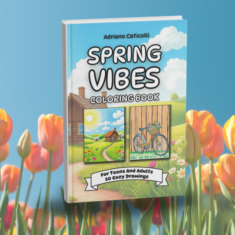 Spring Vibes Coloring Book