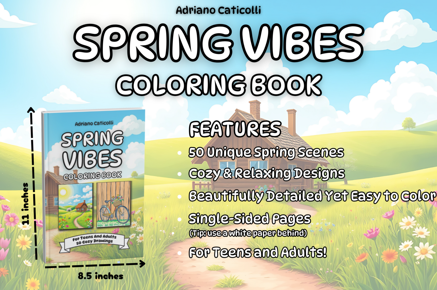 Spring Vibes Coloring Book