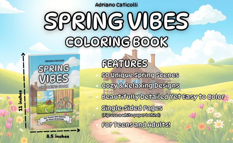 Spring Vibes Coloring Book