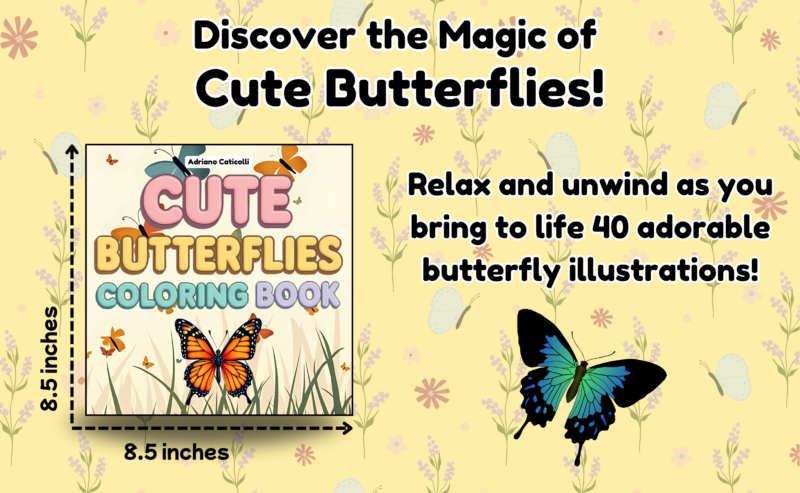 Cute Butterflies Coloring Book