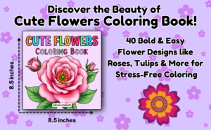 Cute Flowers Coloring Book